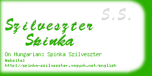 szilveszter spinka business card